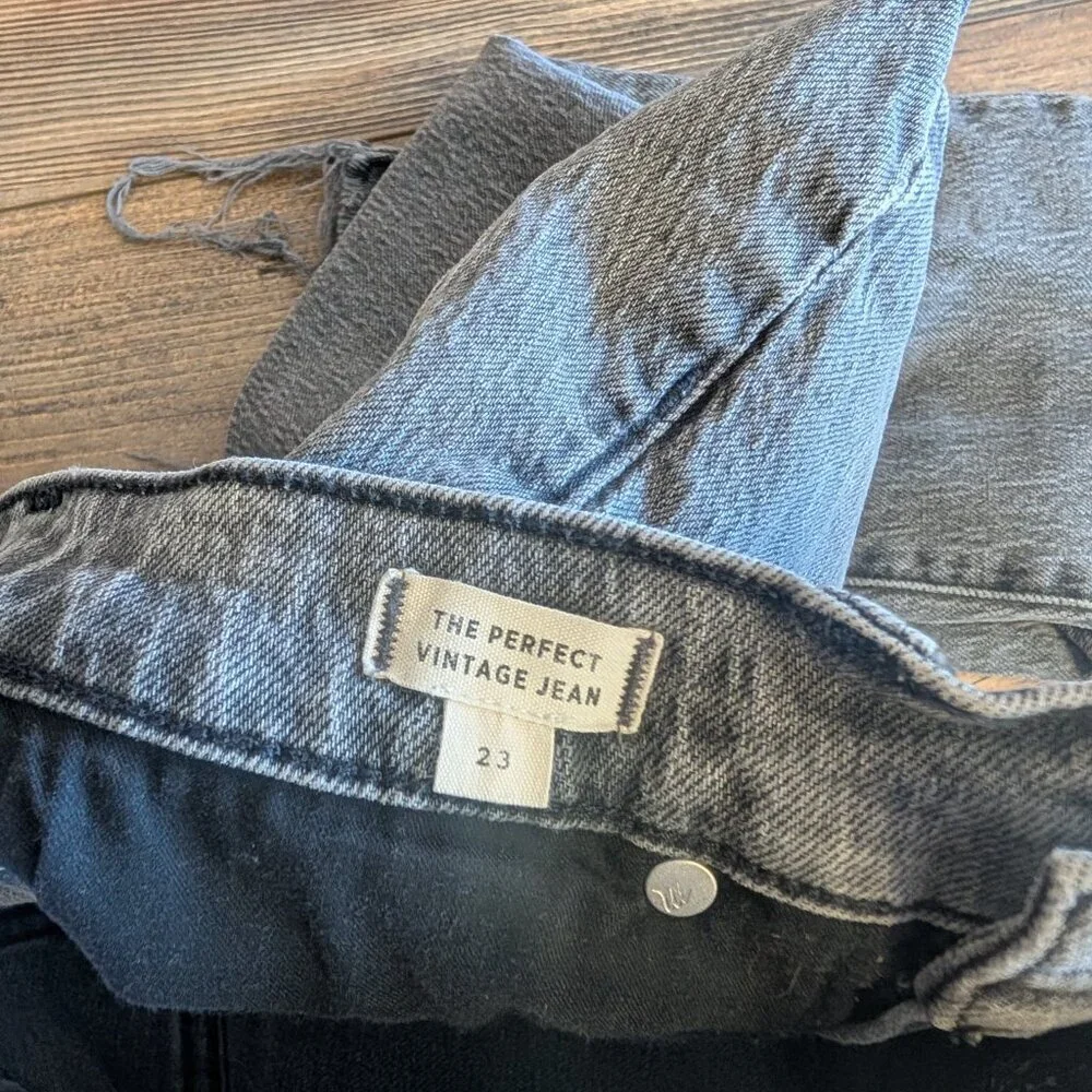 Madewell Black Stonewashed The Perfect Vintage Destroyed Jean 23
